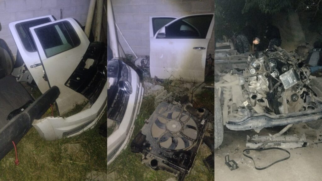 Los operativos se realizaron en barrio 25 de Mayo tras una investigación iniciada por denuncias al 911. La Policía encontró piezas con pedidos judiciales, herramientas y otros elementos vinculados a la actividad ilegal.