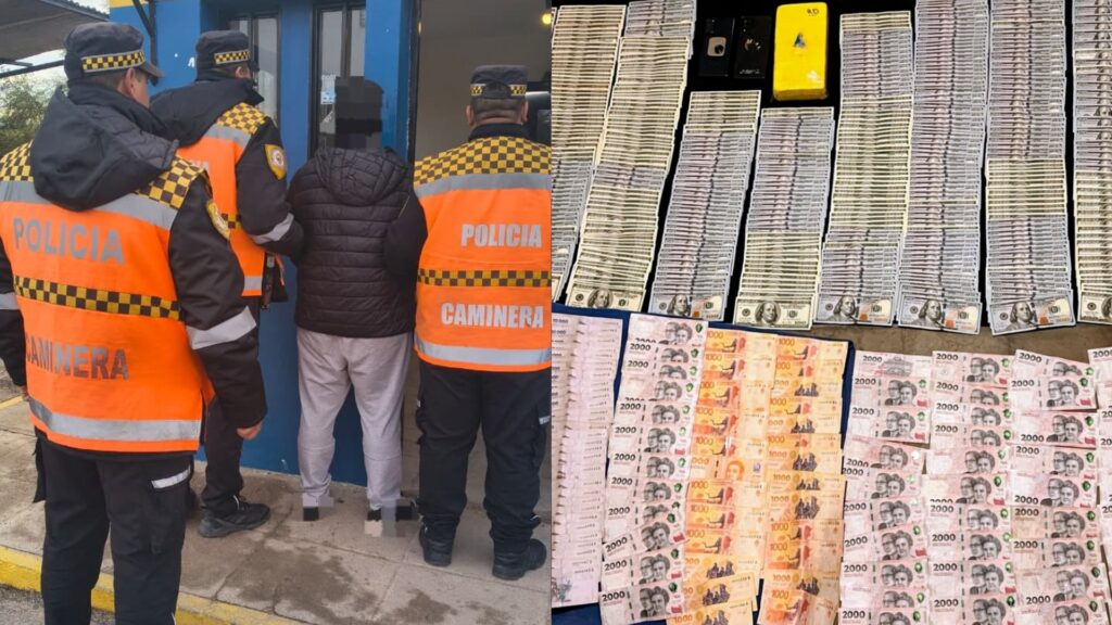 El procedimiento fue realizado por efectivos de Policía Caminera en un control sobre la Ruta Nacional 60, a la altura de Lucio V. Mansilla. El conductor quedó detenido y se secuestraron estupefacientes, dinero en efectivo y teléfonos celulares.